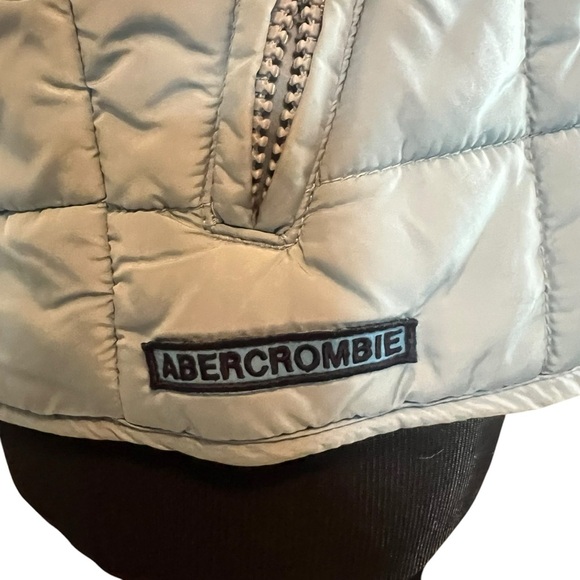 Y2K Abercrombie & Fitch Puffer Vest Light Blue Women’s Size Small - Picture 6 of 10